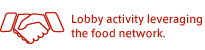 Lobby activity leveraging the food network.